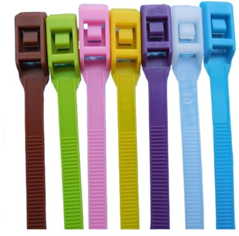 100 fascette stringicavo in nylon con doppia chiusura, resistenti, dal design unico, liscio, confezione da 100 pezzi (verde mela)