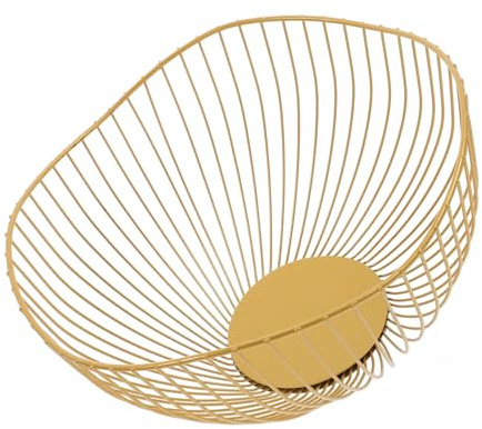 Sosoport Frutero de Metal Dorado de Estilo Nórdico para Cocina
