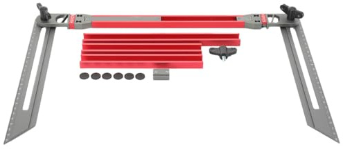 YILIKISS Stair Tread Template Tool, Universal Stair Tread Gauge Measuring Tool Jig, High Accuracy Stair Tread Measuring Tool Jig for DIY Installation Layouts
