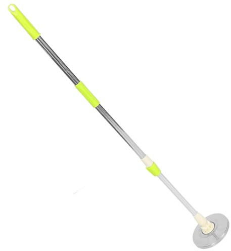 Toyvian Manche à Balai Rotatif en Acier Inoxydable Renforcé Tige Télescopique Réglable 1 Pièce Accessoire pour Balai Domestique Vert Disque en Acier Inoxydable Nettoyage Confortable