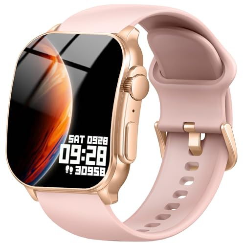 Smart Watch for Women Answer/Make Call, 2.01 AMOLED Curved Screen Fitness Watch with 110+ Sport Modes, 2026 Smartwatch with Heart Rate/Sleep/Stress Monitor, IP68 Activity Tracker for Android iOS/Pink
