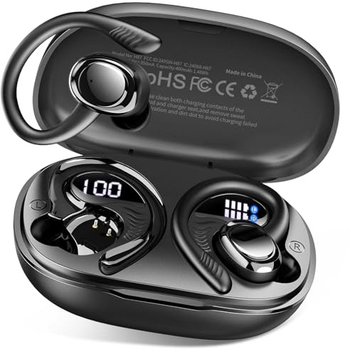 Wireless Earbuds Sport, 2026 Bluetooth 5.4 Headphones, Hi-Fi Stereo Bass in Ear Buds, 4 ENC Noise Cancelling Mic Earphones, 50+Hrs USB-C IP-X7 Waterproof Headset Android iOS for Running Workout Gym
