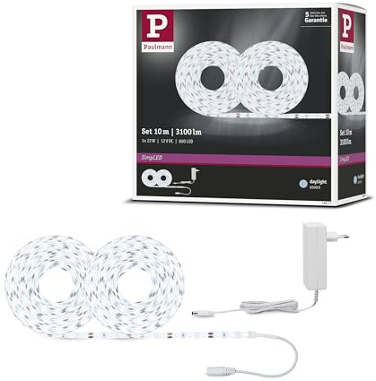 Paulmann 78977 SimpLED Strip Set 10m 22W Tageslichtweiß beschichtet