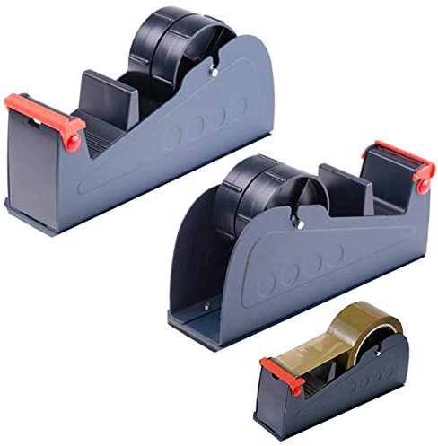 2 x Heavy Duty Metal Packing Bench Tape Sellotape Table Dispenser Desktop Home Office Packing Packaging