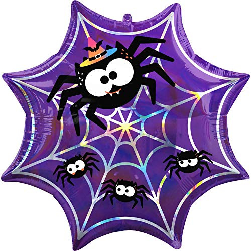 Amscan Anagram 4194801 - Halloween Iridescent Spiderweb SuperShape Foil Balloon - 22