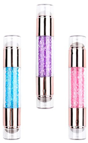 Lurrose 3 Stück Silikon Nagel Stempel Strass Nail Art Stamper Nagel Transfer Stempel Maniküre Stamper Nail Art Ausrüstung Nail Art Zubehör (Bunt)