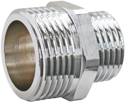 SOMATHERM FOR YOU - tornillo de latón cromado espiga - Reduce macho doble 20/27-15/21 - Bolsa de 2 piezas