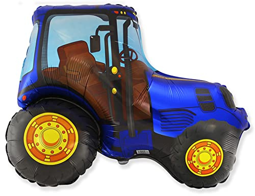 Ballonim® Traktor blau ca. 80cm Luftballons Folienballon Party DekorationGeburtstag