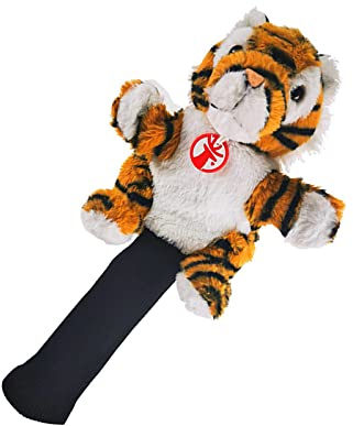 Harilla Golf Club Headcover Niedliche Tragbare Holz Fahrer Kopfbedeckung Cartoon Headcover Schutzhülle für Kopfschutz Kinder, Tigers