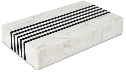 Handicrafts Home Large Decorative Storage Box 12x6– Coffee Table Organizer Box, Modern Home Décor Accent, Keepsake Memory Box, Jewelry Storage Box, Boho Decorative Box with Lid for Shelf, Mantle Decor