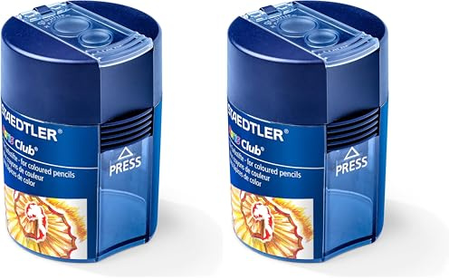 STAEDTLER 512 002 Doppelspitzdose Noris Club, Rund, Anspitzer (Packung mit 2)