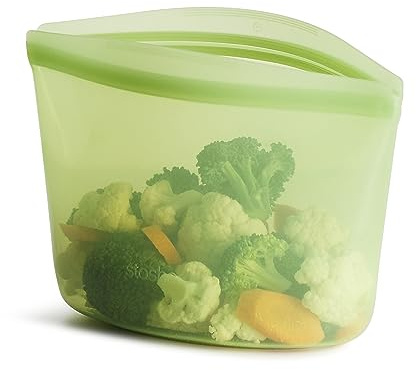 Stasher Silikon Bowl 6 Cup, Gefrierbeutel, Wiederverwendbar,Meal Prep, Klar | Lebensmittelaufbewahrung für kleine Portionen, Snacks, Meal Prep; spülmaschinenfest, BPA-frei, Küche, Kühlschrank.