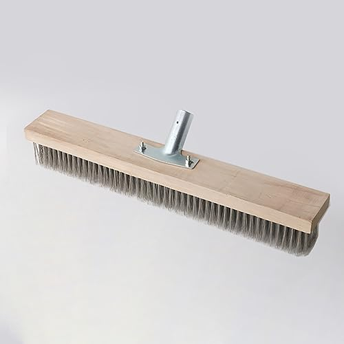 40,6 cm robuste Bodenbürste mit rauer Oberfläche, Edelstahldraht, große Deck-Scheuerbürste, 40,6 x 6,9 cm, entfernt Schnee, Schmutz und Dreck auf Einfahrten, Stufen, Terrassen, Decks, Fliesen, Zement