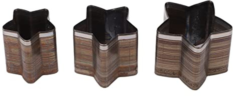 Set di Fustelle per Cuoio 3 Pezzi Set di Fustelle per Cuoio Strumento per Punzonatura Cava 5 Punte a Forma di Stella Kit di Stampi per Punzonatura per Punzonatura in Pelle per