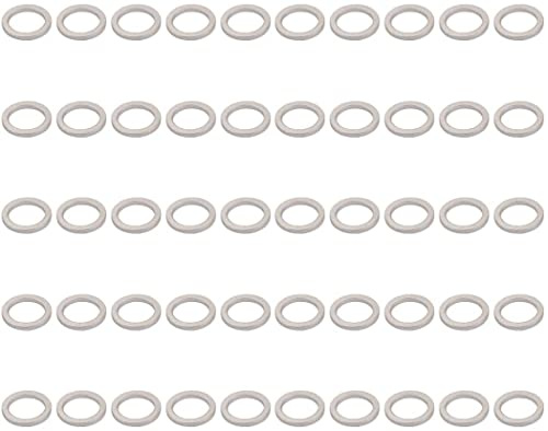 XYWHPGV Arandela de tapón de drenaje de hardware de motocicleta de aluminio de 50 piezas 10 mm x 14 mm x 1,5 mm(77aa7 c3d3a 05cad d6093 b6b70 960dc