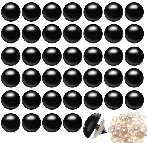 KALIONE Sicherheitsaugen für Häkeltiere, 80 Stück 18mm Sicherheitsaugen, Stofftieraugen, Kunststoff Sicherheitsaugen mit Unterlegscheiben, Plüschtier, Teddyaugen, Häkeltiere, Basteln