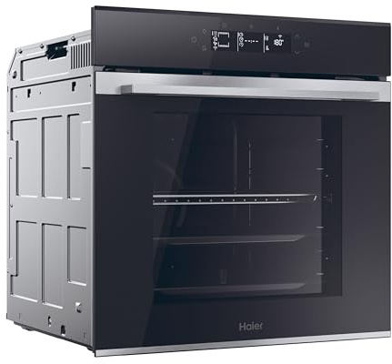 Haier ID SERIE 2 H6 ID25G3YTX Einbau-Backofen/Nische 60 cm/A++ / 78 Liter Volumen / 20 Funktionen inkl. AirFry/Wi-Fi/Heißluft-Beheizung mit Grill/Pyrolyse-Reinigung