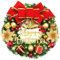 TEWWCEO Corona de Navidad, 30cm Artificial Navidad Corona Bowknot ​Jingle Guirnalda de Navidad en la Puert Colgante Guirnalda de acción de Gracias Decoraciones Navidad Fiesta Regalo Ventana Exterior