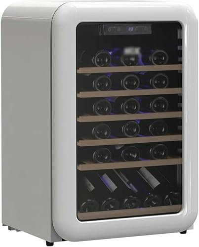 QPZMALSKY Armoire À Vin À Température Constante De Bodegas, Petit Réfrigérateur À 115 litres, Mini 4 ℃ -22 ℃, Étagère en Bois De Foin Importé 6 Couches Trois Couches Trois