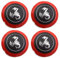 4 Pezzi Auto Coprimozzi per Fiat 500 Abarth 133mm,Copri Ruota Coppetta Coprimozzo Impermeabile Antipolvere Parti Accessori Ruote Pneumatici