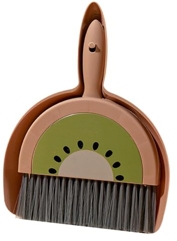 Small Broom and Dustpan Set Portable Cartoon Fruit Broom Dustpan