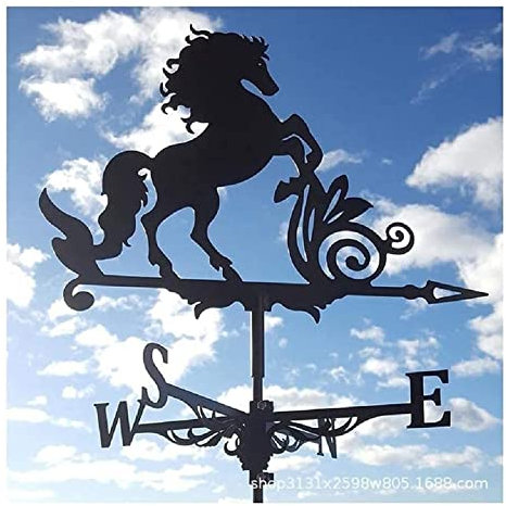 XINYUNFEI Wetterhahn Metall für Garten Wetterfahne, Dächer Weathervane Eisen Kunst Dekor Stahlgärten Skulpturetion Yard Rasenboden Ornament Windschaufel(C)