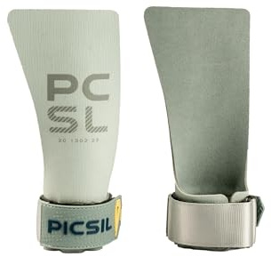PICSIL Heron Grips, Maniques Hybride 3-Couches, Gym & Fitness | Construction aramide 3 couches pour une prise adaptative. Usage avec/sans magnésie. Inclus 2 poignets et sac mesh.