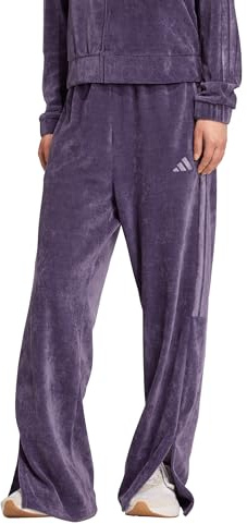 Adidas Women's House of Tiro Velour Open Hem Pants, Aurora Plum, X-Large