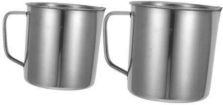 iplusmile 2piezas Accesorio De Panadería Taza Medidora De Cocina Acero Inoxidable Robusto Multiusos
