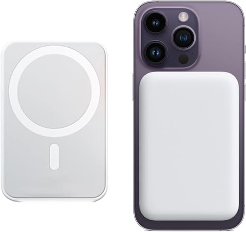 Magnético Power Bank Inalámbrico Carga Rápida PD 20W Compatible con iPhone 16/15/14/13/12 Pro/Pro MAX, Galaxy S24/S23 | Batería Portátil con Imán Fuerte, Compacto Diseño