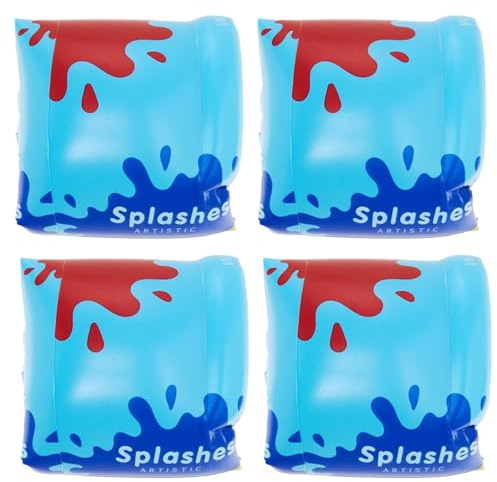 LUMOOM 2 Paare Aufblasbare Schwimmflügel, weiche Schwimmbänder für Kleinkinder, Schwimmarmringe für Outdoor und Strand, Pool-Schwimmhilfe, Schwimmzubehör zum Schwimmen Lernen (Blau)