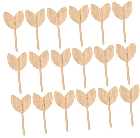 Milisten 20pcs Wooden Leaf Shape Plant Labels Garden Name Tags for Identifying Flowers Vegetables and Seedlings Gardening Ornaments for All Plant Lovers