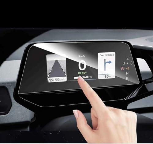 GKQRKVNM Compatible With VW For ID.3 .4 .Cockpit 2020 2021 Car Instrument Accessories Tempered Glass Protective Film Screen Protector protective film