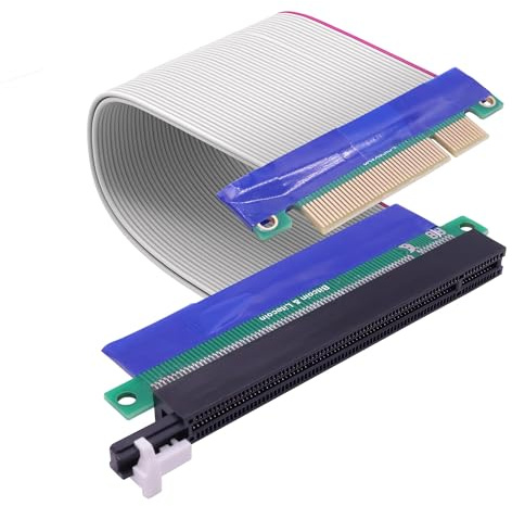 YARCHONN PCI-E 8X to 16X Slot Riser Card Adapter PCI Express 8x to 16x Riser Card Converter Extension Cable Extender for Graphics SSD RAID Cards -19cm