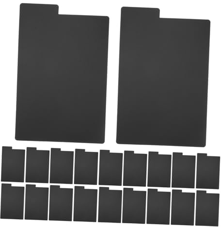 SHINEOFI 20 Séparateurs D'album de Disques Vinyles en PP Noir, 20 Pièces, Design Artistique Moderne, Installation Rapide, Gain de Place pour Étagères et Appartements