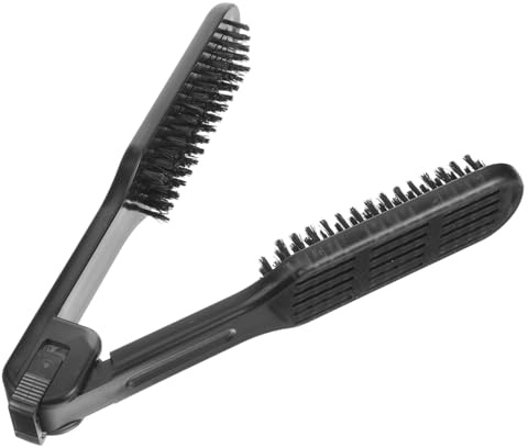 Cabilock Haarstyling glättbürste Doppelseitig mit Klammerfunktion Leicht und Tragbar für Haartypen für Zuhause und Reisen Schnelles Glätten und Stylen von Mittellangem bis Langem Haar