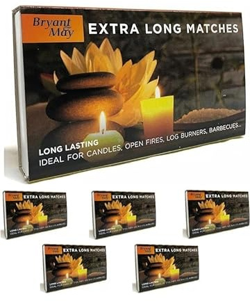 5 Boxes of Bryant & May Extra Long Matches