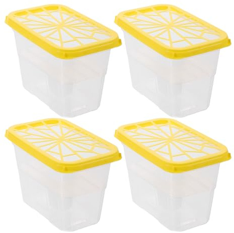 COOPHYA 4 Contenitori Assorbiumidità Vuoti in Plastica Riutilizzabili per Armadi e Mobili, Scatole di Ricambio per Deumidificatori Domestici Supporto per Controllo Umidità negli Ambienti