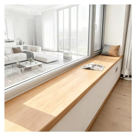 XILYZMO Personalizzabile Legno Pino Davanzale della Finestra Protettore, Ritagliabile Windows Piastra Ricambio, Gradini Scale Tappo A Muro Profondo Finestra A Bovindo Estensione