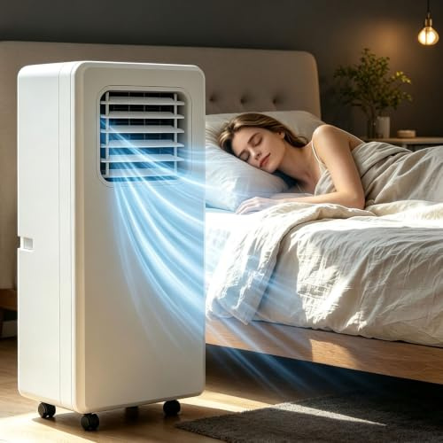 ZHPPED Freestanding Air Conditioner, Powerful Air Conditioning Unit 12,000 BTU/18,000 | Air Conditioner Without Outdoor Unit, Noise-Reducing, On Casters, With Remote Control for the Office 12000BTU