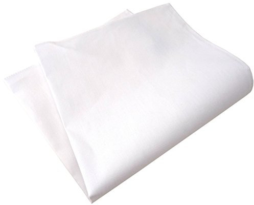 TigerTie - Einstecktuch aus 100% Baumwolle in weiss reinweiss einfarbig - Pochette Ziertuch Gr. 33 x 33 cm