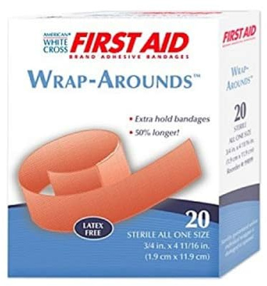 Wrap-Arounds Flexible Fabric Bandages, 3/4 X 4 11/16, Box of 20