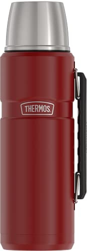 THERMOS Stainless King Bouteille isotherme sous vide, 1,2 l, rouge rustique