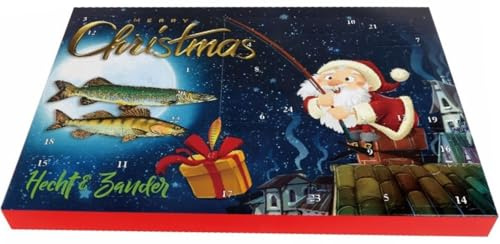 Paladin Adventskalender Hecht/Zander - Angelkalender für Raubfischangler, Kalender für Spinnfischer, Weihnachtskalender für Angler