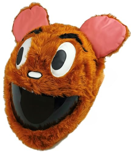 FunnyRiders Motorradhelm Überzug Plüsch - Lustiger Helmüberzug Motorrad | Maus Helm Cover - originelles Geschenk für Motorradfahrer, auch für Skihelm & Fahrradhelm, schützt vor Staub