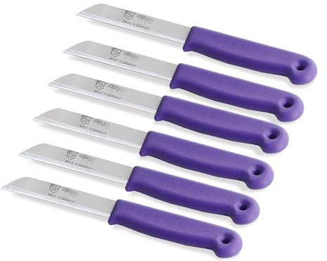 Obstmesser Küchenmesser Kleines Schälmesser Gemüsemesser 6er Set Solingen | Allzweckmesser Made in Germany mit scharfer und präziser Klinge aus Rostfreiem Edelstahl