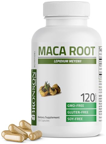 Bronson Maca Root Lepidium Meyenii Non-GMO, 120 Vegetarian Capsules