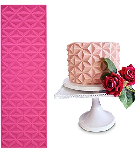 Katutude Prägematte Fondant Spitze Strukturmatte, Silikonform Kuchen Fondant Prägematten Kuchen Dekorieren Fondantkuchenform 3D Fondant Stempel für Torten Schablonen, Deko, Backen