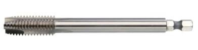 Völkel HexDrive Maschinengewindebohrer (Sechskantaufnahme) 1/4 Bit | HSS-E | M3-M12 | DIN371/376 | Form B & C | Metrisches Gewinde | Durchgangsloch Edelstahlbohrer | Gewindeschneider