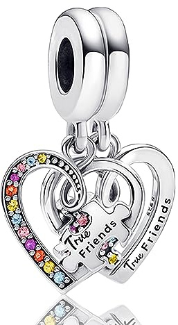 Rimgoris Breloque en argent sterling 925 pour femme, bracelet, collier, piercing en forme de cœur, flèche famille pour toujours brillant, symbole éternel, serrure et clé en forme de cœur, I LOVE YOU